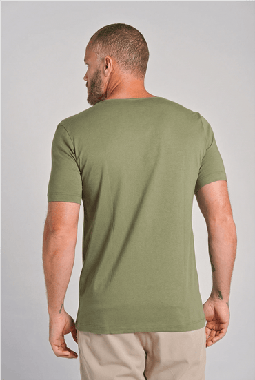 Camiseta Canoe Gola Canoa Algodão Egípcio com Elastano Dusty Green - Be_cava