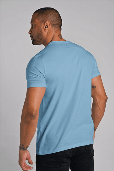 Camiseta Pima Original Gola V Cobalto - Be_cava