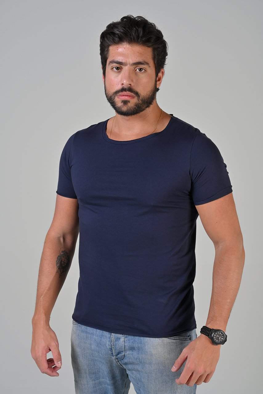 Cava Camiseta Ultra Light 100% Algodão Egípcio Azul