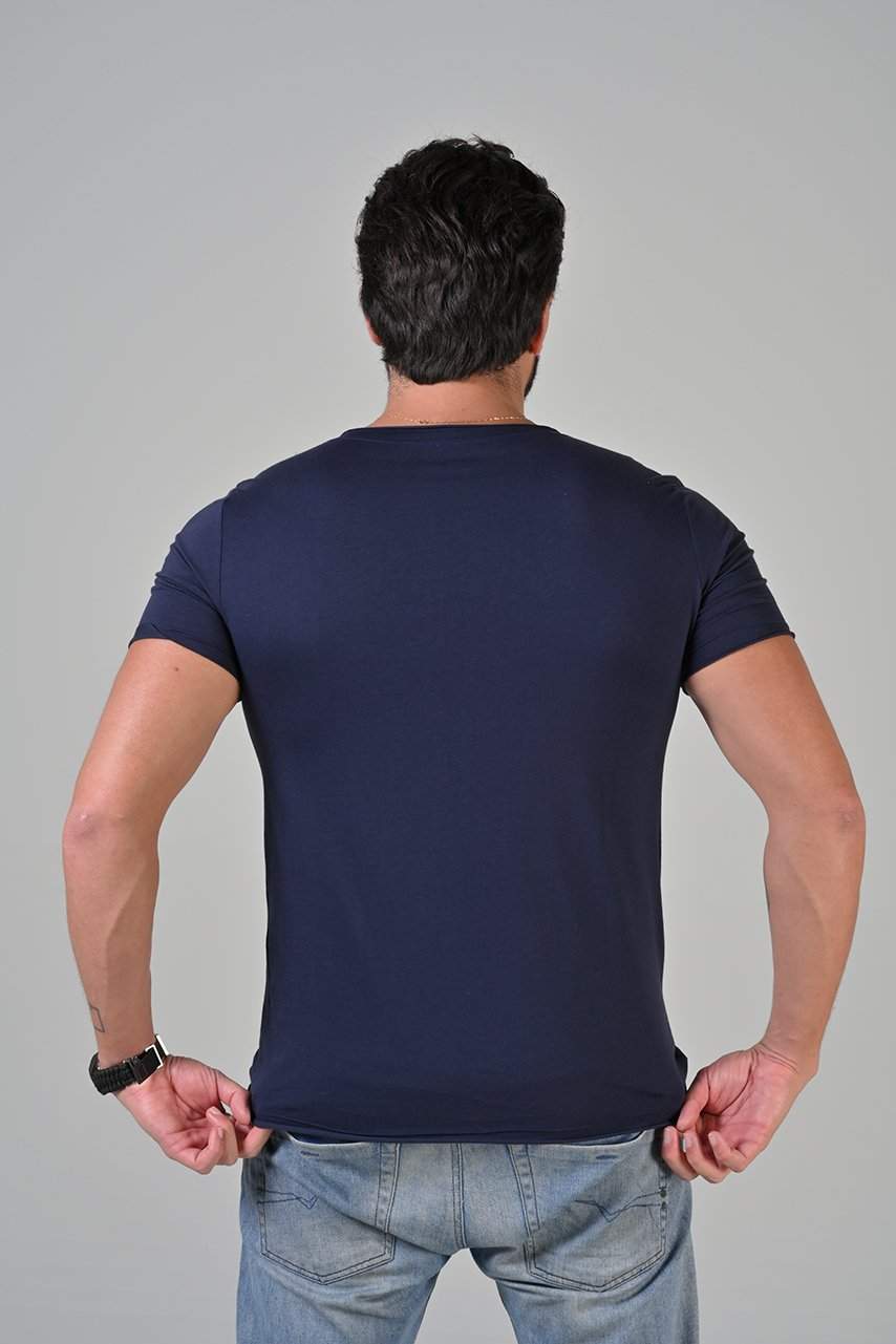 Cava Camiseta Light 100% Algodão Egípcio Azul