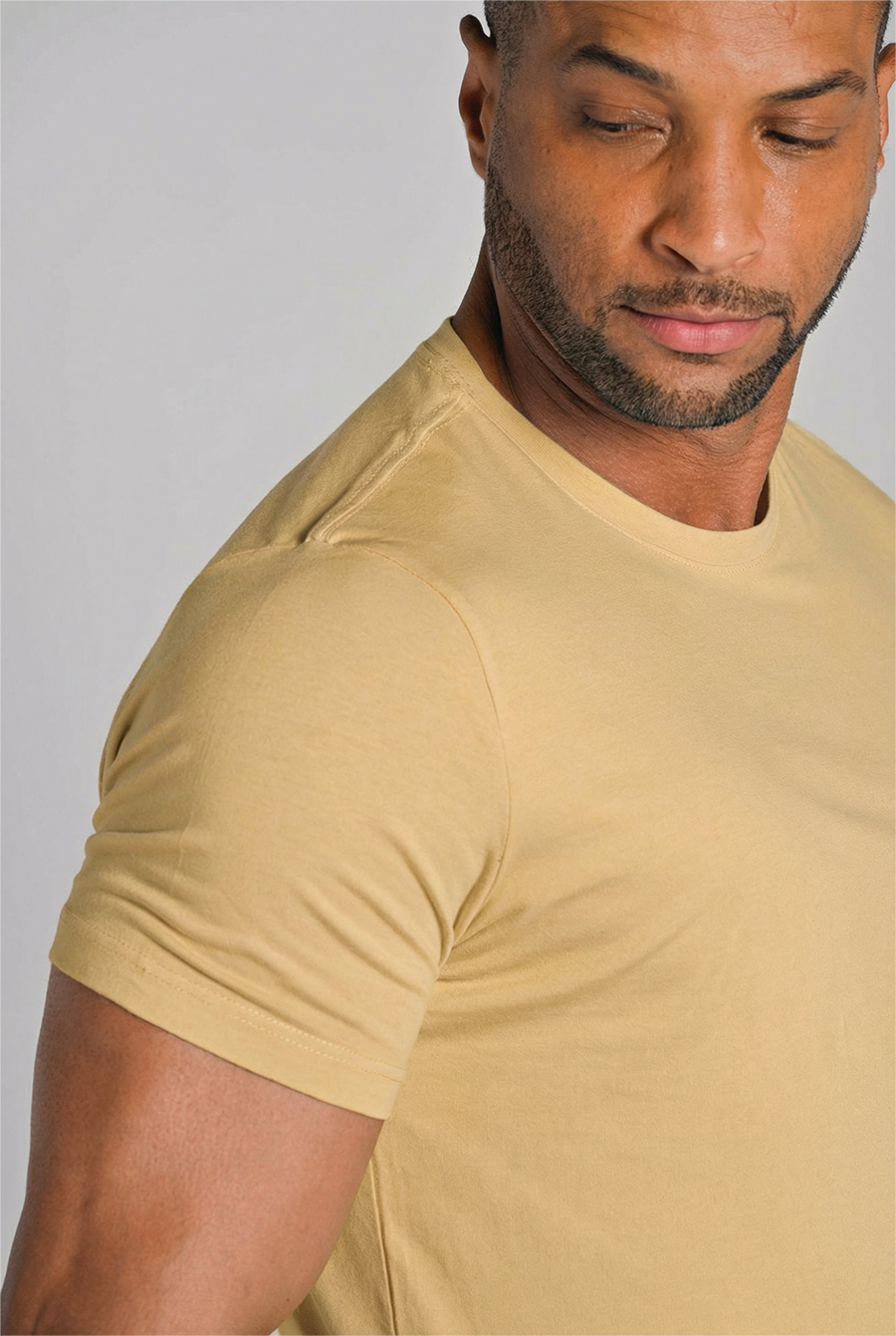 Camiseta Gola Careca Unique Algodão Egípcio com Elastano Desert Green