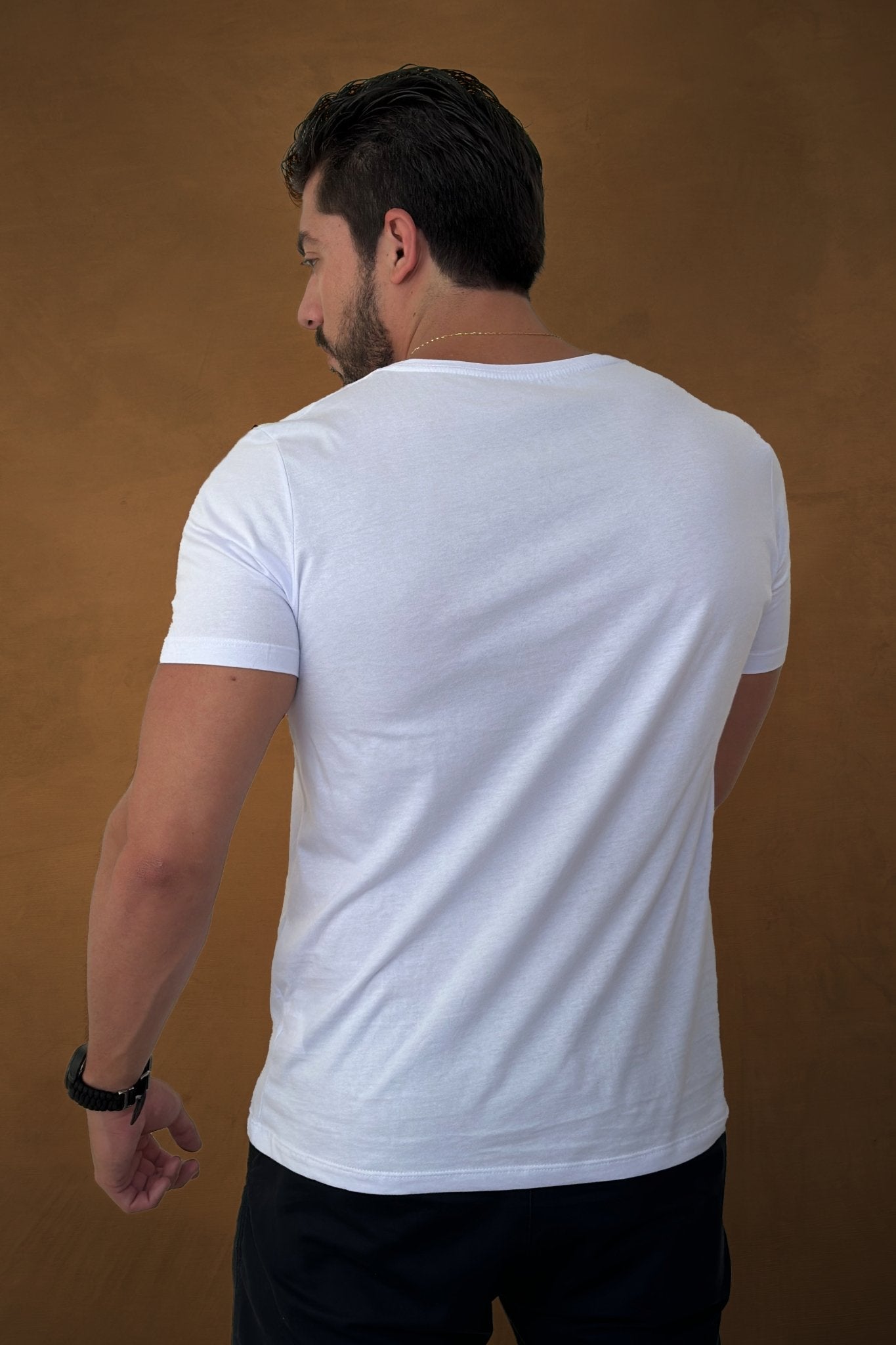 Camiseta Gola Summer Algodão Egípcio com Elastano Branca - Be_cava