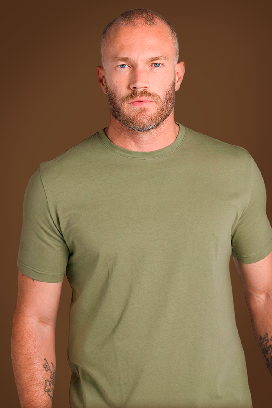 Camiseta Gola Careca Unique Algodão Egípcio com Elastano Dusty Green