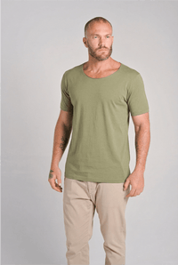 Camiseta Canoe Gola Canoa Algodão Egípcio com Elastano Dusty Green - Be_cava