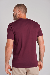 Camiseta Gola Careca Unique Algodão Egípcio com Elastano Bordô - Be_cava