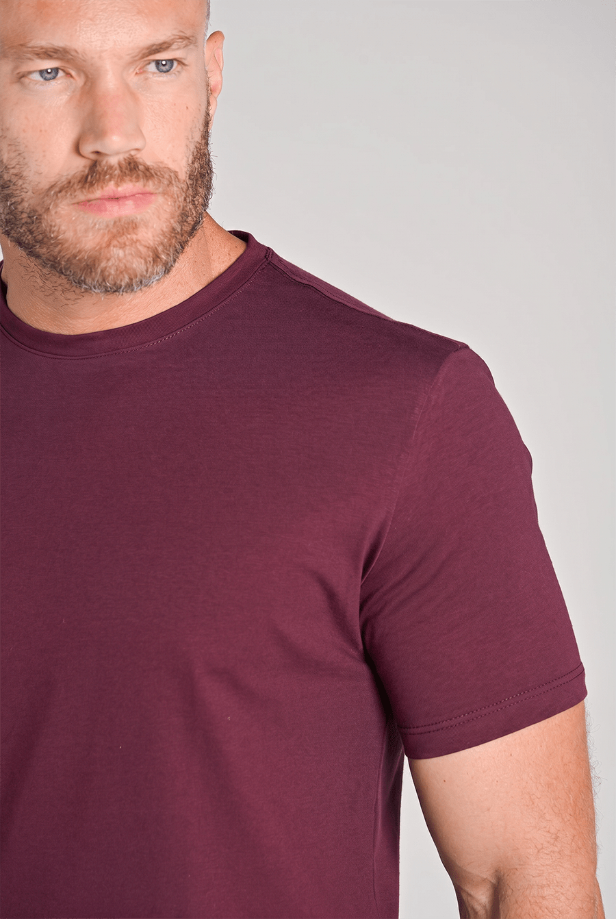 Camiseta Gola Careca Unique Algodão Egípcio com Elastano Bordô - Be_cava