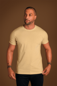 Camiseta Gola Careca Unique Algodão Egípcio com Elastano Desert Green - Be_cava