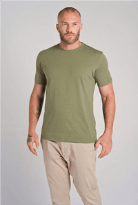 Camiseta Gola Careca Unique Algodão Egípcio com Elastano Dusty Green - Be_cava