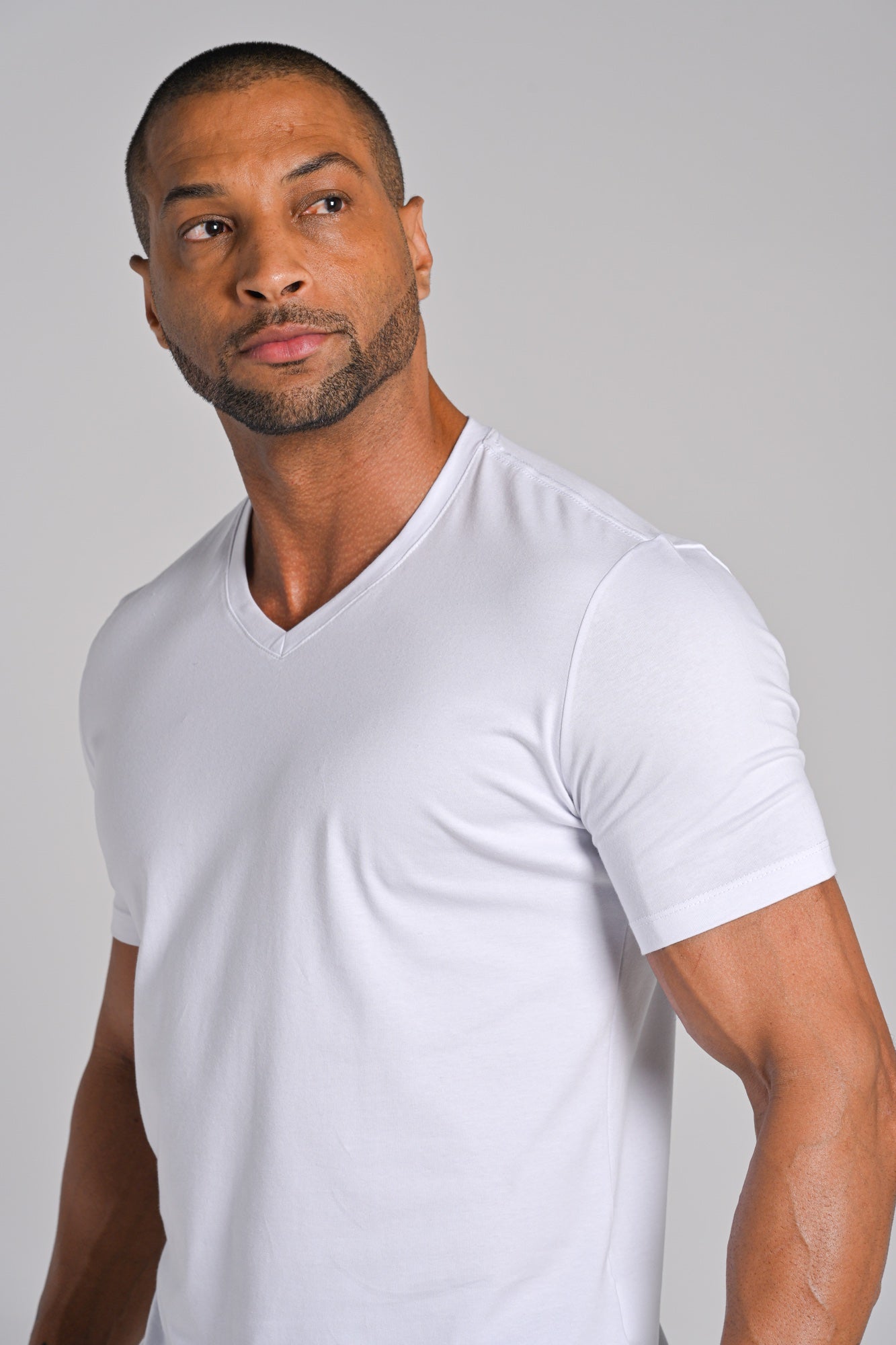 Camiseta Pima Original Gola V Branca - Be_cava