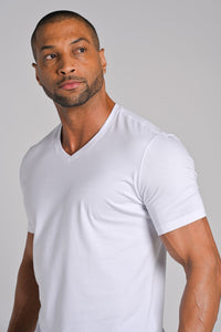 Camiseta Pima Original Gola V Branca - Be_cava