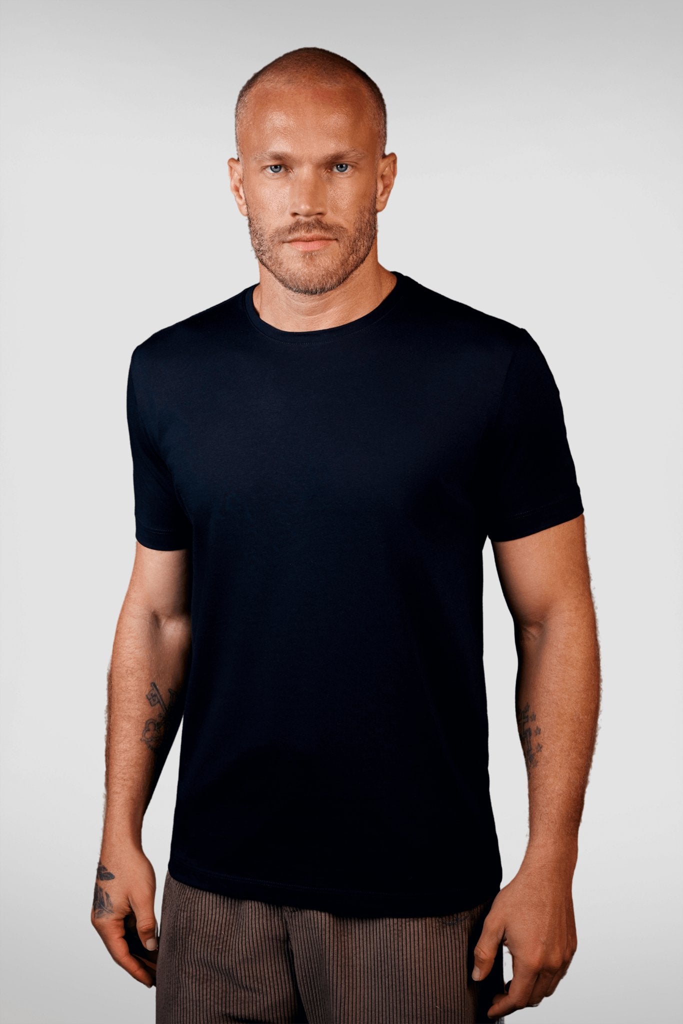 Camiseta Unique Gola Careca Algodão Egípcio com Elastano Preta - Be_cava