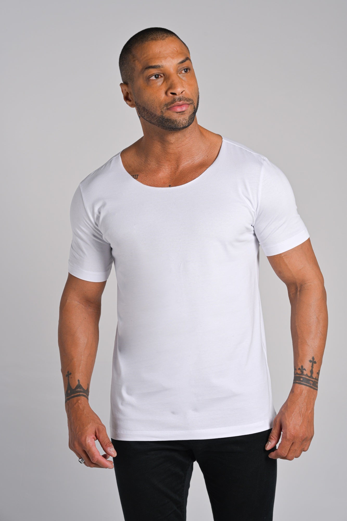 Cava Canoe Gola Canoa Algodão Egípcio com Elastano Branca - Be_cava