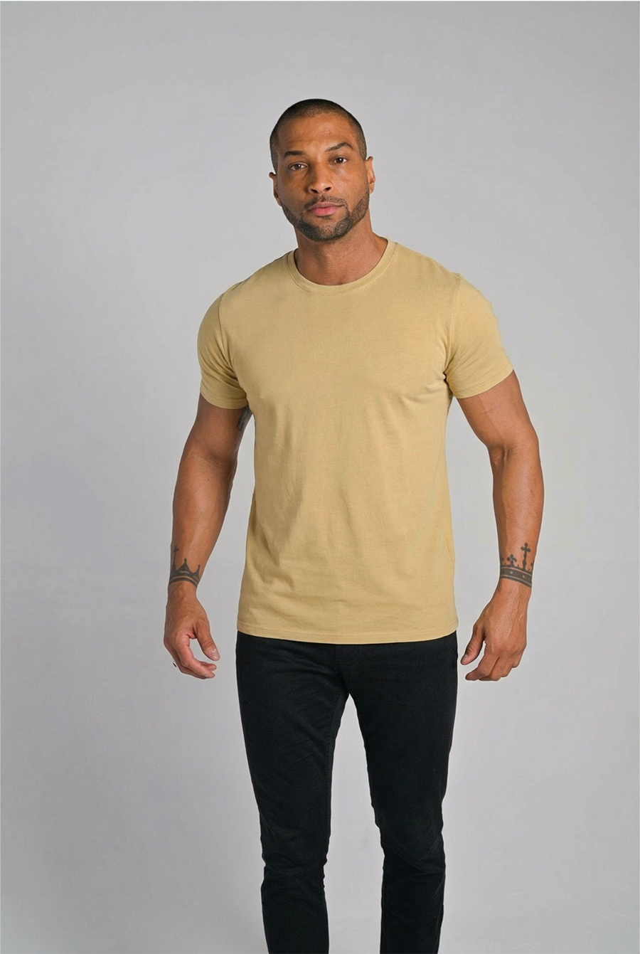 Camiseta Gola Careca Unique Algodão Egípcio com Elastano Desert Green