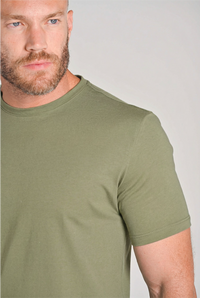 Camiseta Gola Careca Unique Algodão Egípcio com Elastano Dusty Green